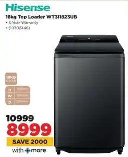 HiFi Corp Hisense Top Loader WT311823UB offer