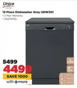 HiFi Corp Univa 13 Place Dishwasher Grey UDW301 offer