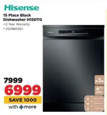 HiFi Corp Hisense 15 Place Black Dishwasher H15DTG offer