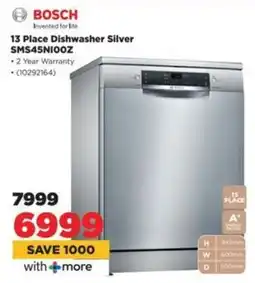 HiFi Corp BOSCH 13 Place Dishwasher Silver offer