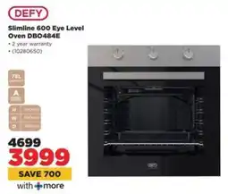 HiFi Corp DEFY Slimline 600 Eye Level Oven DBO484E offer