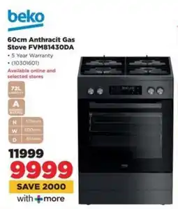 HiFi Corp Beko Anthracit Gas Stove offer