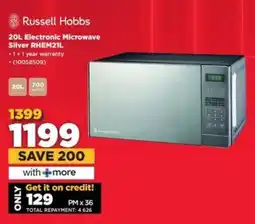 HiFi Corp Russell Hobbs Electronic Microwave Silver RHEM21L offer