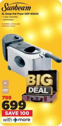HiFi Corp Sunbeam Deep Fat Fryer SDF-8502C offer