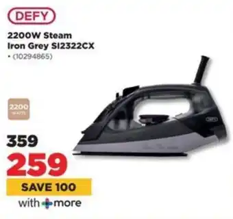HiFi Corp DEFY 2200W Steam Iron Grey offer