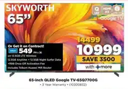 HiFi Corp SKYWORTH 65-inch QLED Google TV-65Q7700G offer