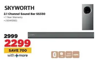 HiFi Corp SKYWORTH 2.1 Channel Sound Bar SS330 offer