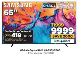 HiFi Corp SAMSUNG 65-inch Crystal UHD 4K-65DU7000 offer