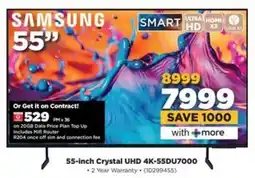 HiFi Corp SAMSUNG 55-inch Crystal UHD 4K-55DU7000 offer