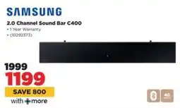 HiFi Corp SAMSUNG 2.0 Channel Sound Bar C400 offer