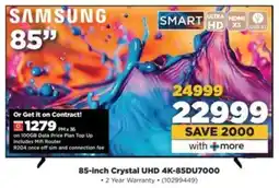 HiFi Corp SAMSUNG 85-inch Crystal UHD 4K-85DU7000 offer