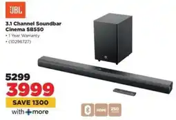 HiFi Corp JBL 3.1 Channel Soundbar Cinema SB550 offer