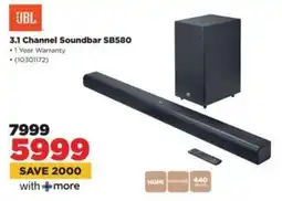 HiFi Corp JBL 3.1 Channel Soundbar SB580 offer