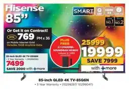 HiFi Corp Hisense 85-inch QLED 4K TV-85Q6N offer