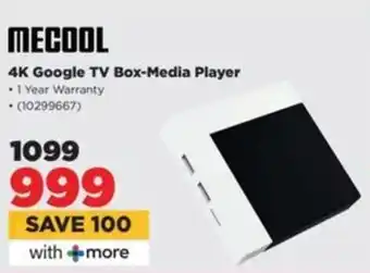 HiFi Corp Mecool 4K Google TV Box-Media Player offer