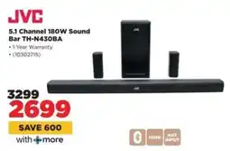 HiFi Corp JVC 5.1 Channel 180W Sound Bar TH-N430BA offer