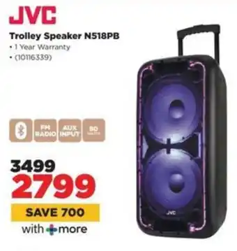HiFi Corp JVC Trolley Speaker N518PB offer