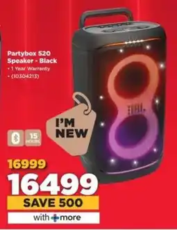 HiFi Corp JBL Partybox 520 Speaker -Black offer