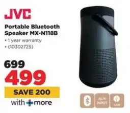 HiFi Corp JVC Portable Bluetooth Speaker MX-N118B offer