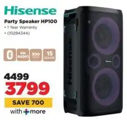 HiFi Corp Hisense Party Speaker HP100 offer