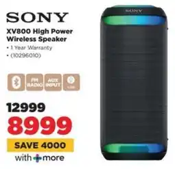 HiFi Corp SONY XV800 High Power Wireless Speaker offer