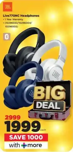 HiFi Corp JBL Live 770NC Headphones offer