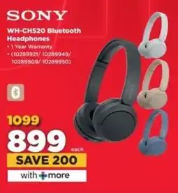 HiFi Corp SONY WH-CH520 Bluetooth Headphones offer