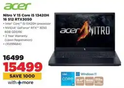 HiFi Corp Acer Nitro V 15 Core i5 13420H 16 512 RTX3050 offer