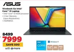 HiFi Corp ASUS Vivobook Go Intel Core i3 Laptop offer