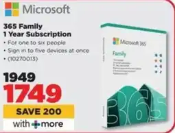 HiFi Corp Microsoft 365 Family 1 Year Subscription offer