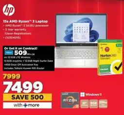 HiFi Corp HP 15s AMD Ryzen 3 Laptop offer