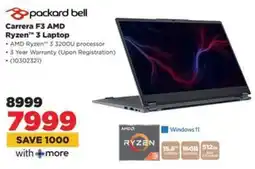 HiFi Corp Packard Bell Carrera F3 AMD Ryzen 3 Laptop offer