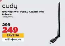 HiFi Corp Cudy 1300Mbps WiFi USB3.0 Adapter with Antenna offer