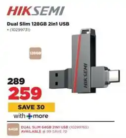 HiFi Corp Hiksemi Dual Slim 128GB 2in1 USB offer