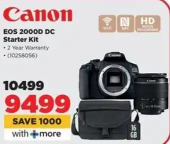 HiFi Corp Canon EOS 2000D DC Starter Kit offer