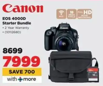 HiFi Corp Canon EOS 4000D Starter Bundle offer