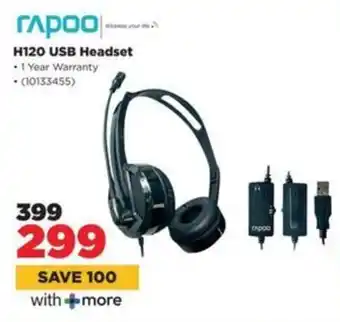 HiFi Corp Rapoo H120 USB Headset offer