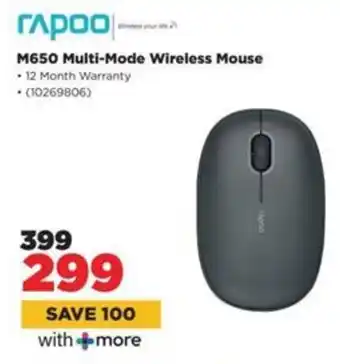 HiFi Corp Rapoo M650 Multi-Mode Wireless Mouse offer