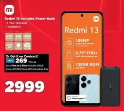 HiFi Corp Redmi 13 includes Power Bank offer