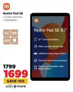 HiFi Corp Redmi Pad SE offer