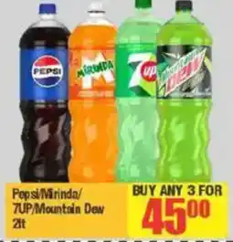 Big Save Pepsi/ Mirinda/ 7UP/ Mountain Dew offer
