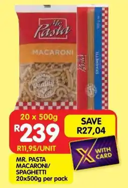 Shoprite MR. PASTA MACARONI/SPAGHETTI offer
