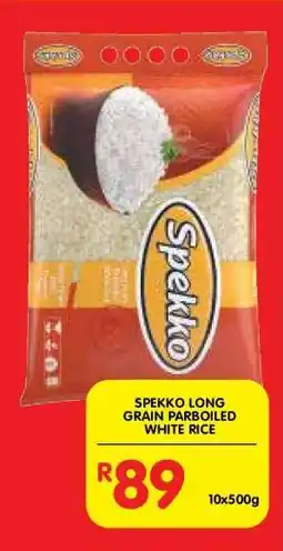 Shoprite SPEKKO LONG GRAIN PARBOILED WHITE RICE offer