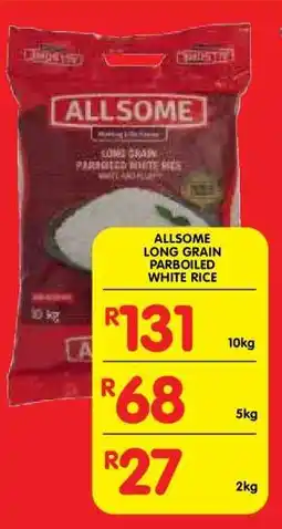 Shoprite ALLSOME LONG GRAIN PARBOILED WHITE RICE offer