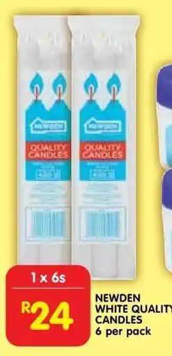 Shoprite NEWDEN WHITE QUALITY CANDLES offer