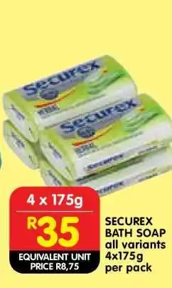 Shoprite SECUREX BATH SOAP offer
