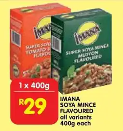 Shoprite IMANA SOYA MINCE FLAVOURED offer