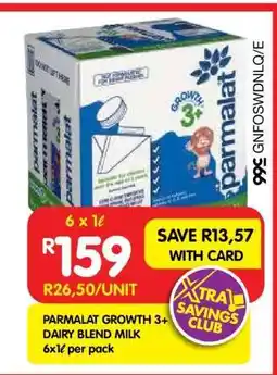 Shoprite PARMALAT GROWTH 3+ DAIRY BLEND MILK offer
