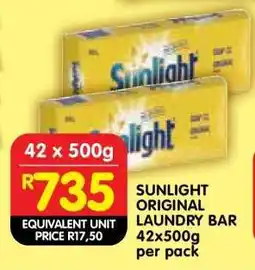 Shoprite SUNLIGHT ORIGINAL LAUNDRY BAR offer