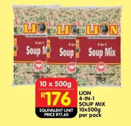 Shoprite LION 4-IN-1 SOUP MIX 10x500g per pack offer
